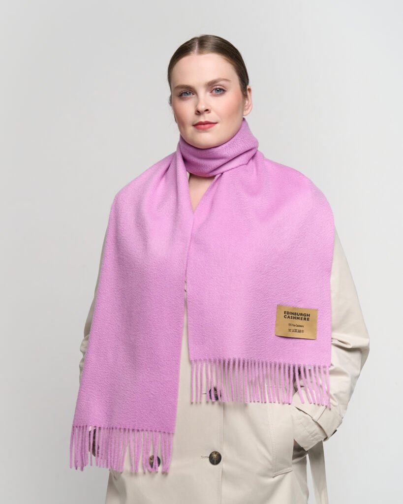 Edinburgh Cashmere DC Scott Cashmere Scarf ivory gift for her