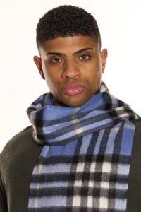 Award-winning tartan cashmere scarves