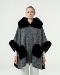Edinburgh Cashmere poncho given as a gift to a mother